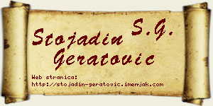 Stojadin Geratović vizit kartica